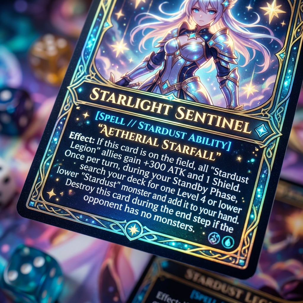 Readable text rendering for card names, stats, and messages