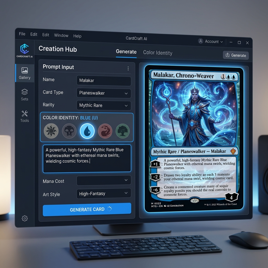 AI Carta MTG esempio di fedeltà del prompt