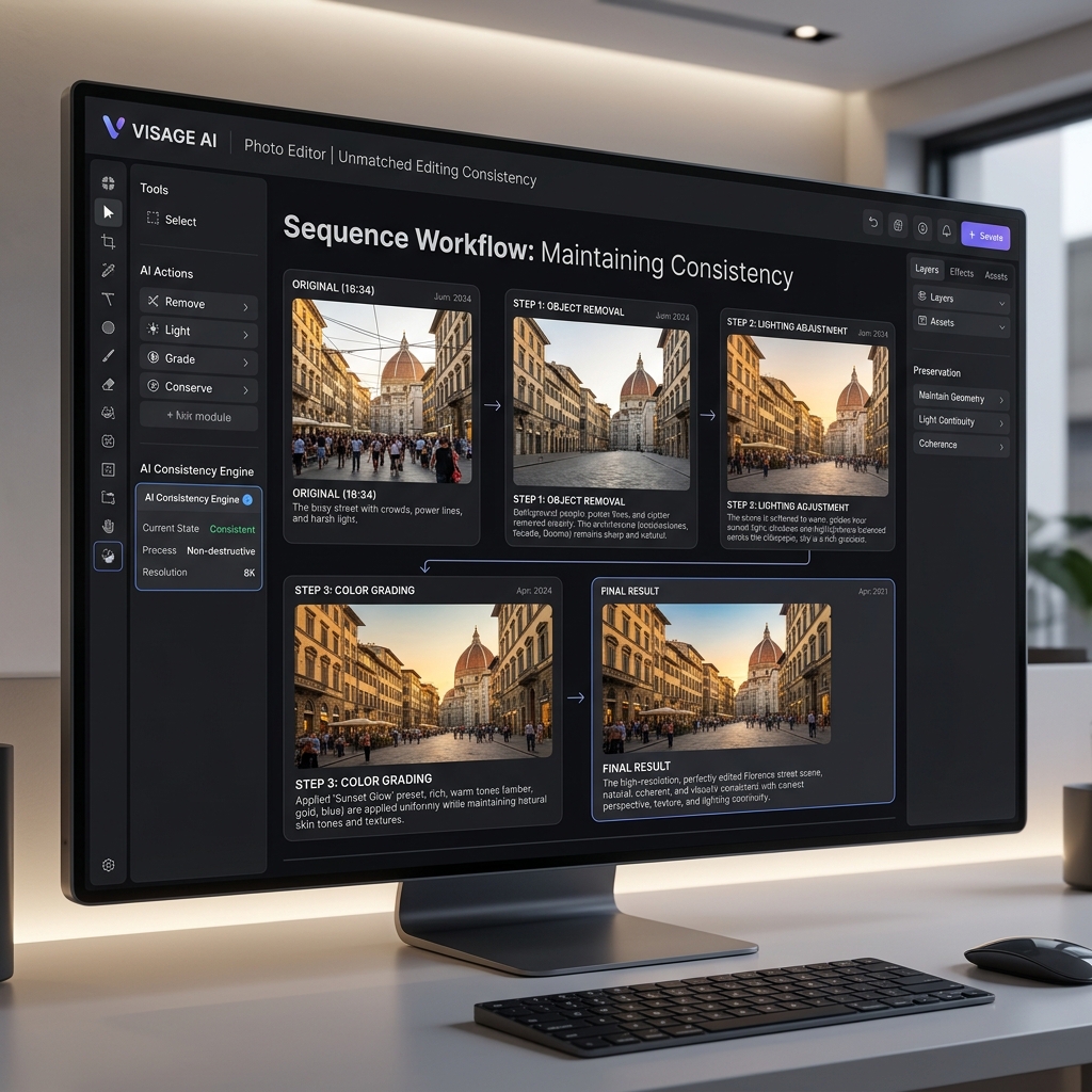 Flusso di lavoro coerente con l'editor foto IA