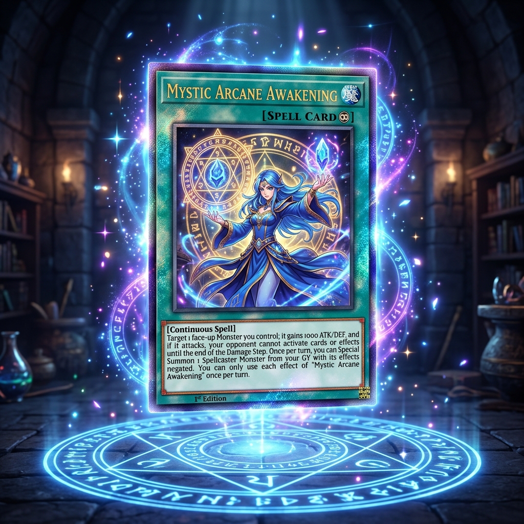 Carta incantesimo personalizzata generata da AI Yugioh Card Maker
