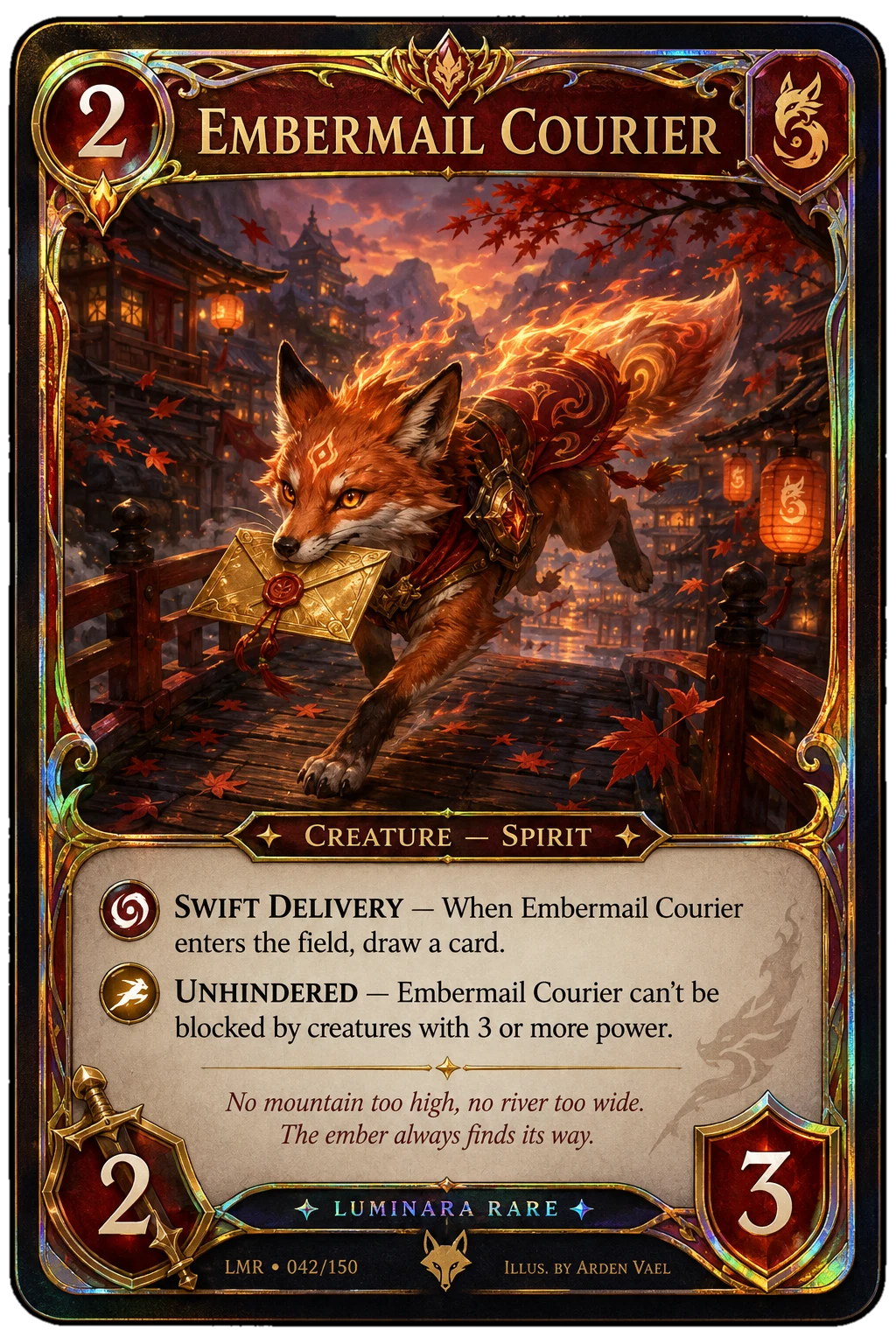 Ancient relic trading card generated with Card Maker