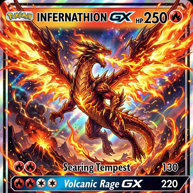 Dragon fire-type card
