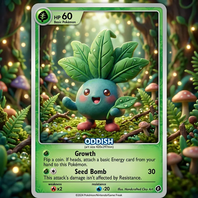 AI 3D claymation Pokemon card generated with Card Maker